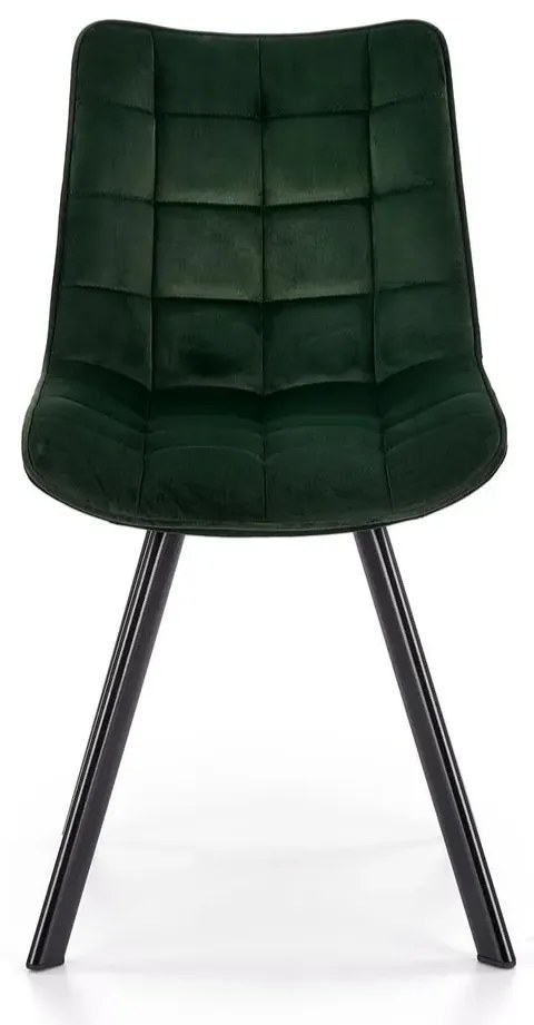 Krzesło tapicerowane K332 VELVET zielone HALMAR
