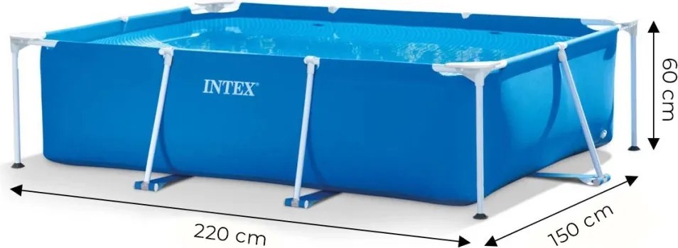 Basen stelażowy ogrodowy Intex 270 prostokątny, 220x150 cm