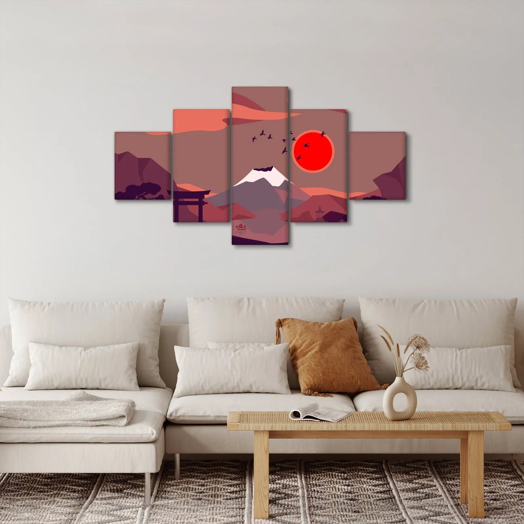 Obraz - Ilustracja góry Fuji (125x70 cm)