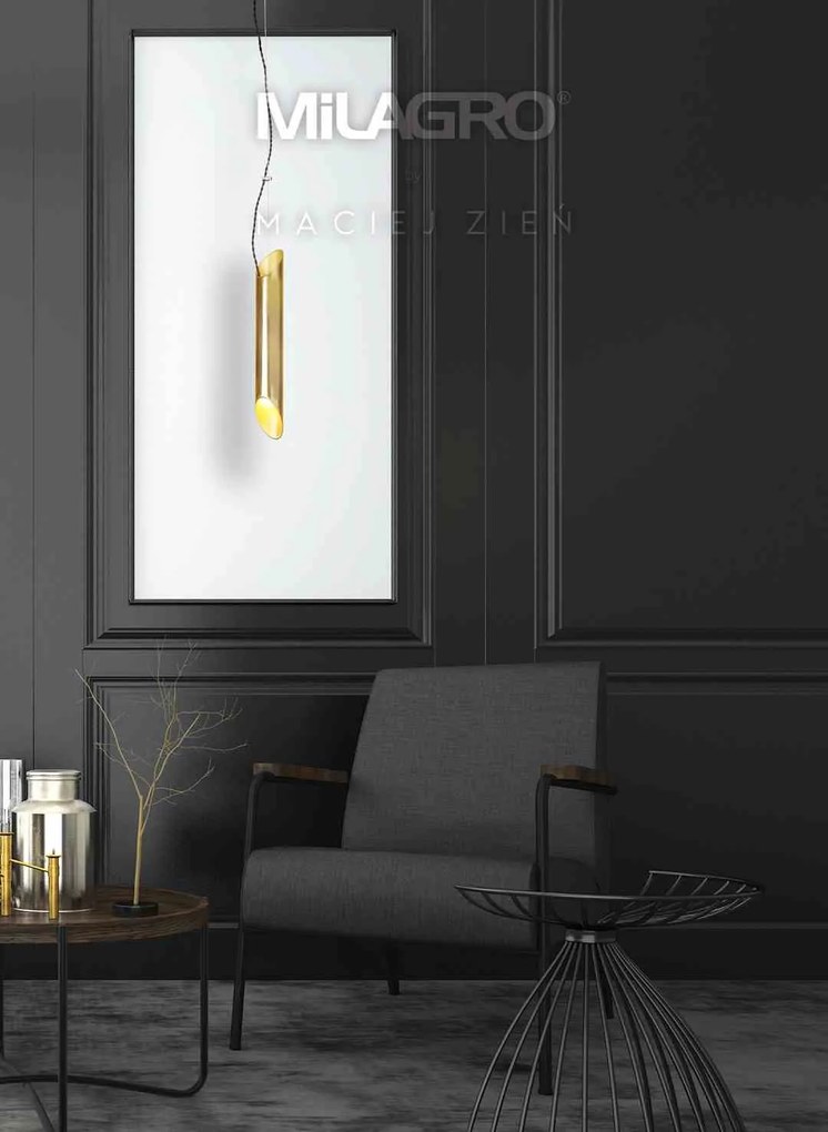 Lampa Wisząca LIBRA 1xE14 złota