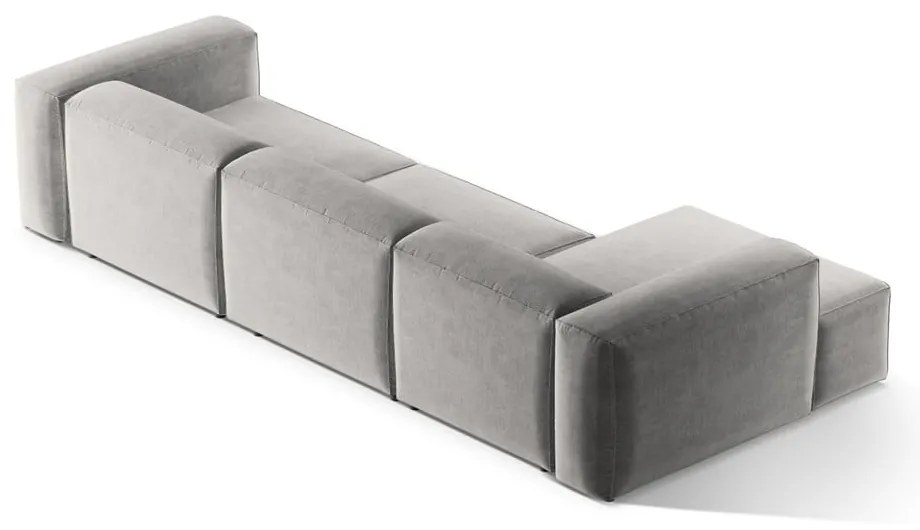 Jasnoszary narożnik (lewostronny/z szezlongiem) Bergamo – Cosmopolitan Design