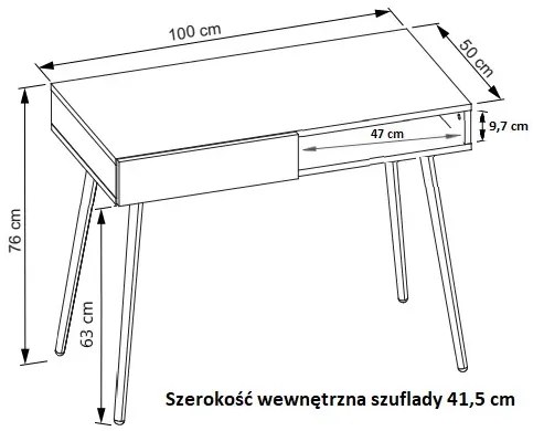 Białe skandynawskie biurko - Esto 5X