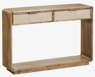 Konsola Do Przedpokoju 120x30 Cm Z Drewna Mango Abrams Drewno Mango - Sklum
