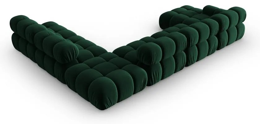 Zielona aksamitna sofa 379 cm Bellis – Micadoni Home