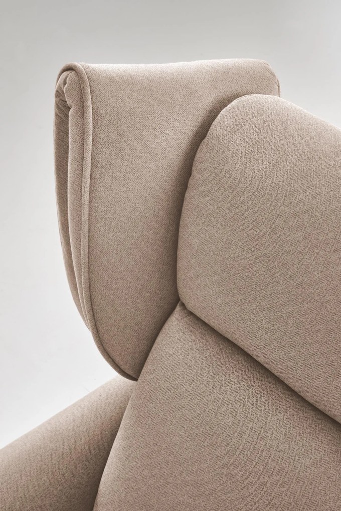 Fotel wypoczynkowy elektrycznie rozkładany beżowy GELATO