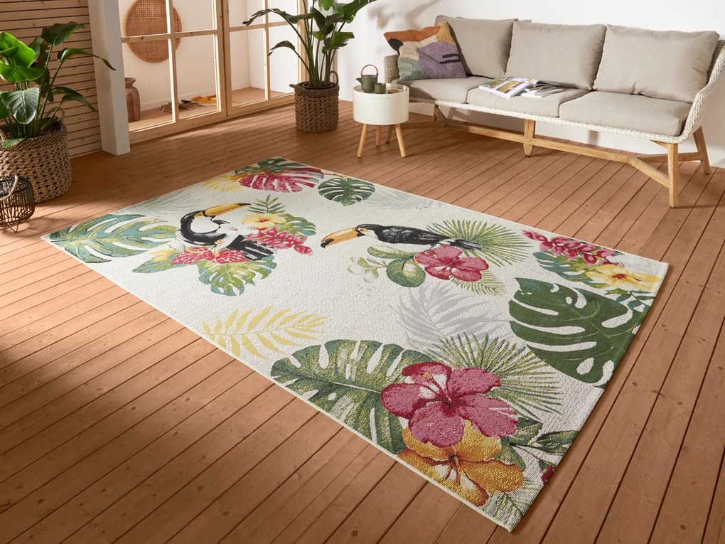 Dywan zewnętrzny Flair Tropical kremowy 80 cm x 165 cm
