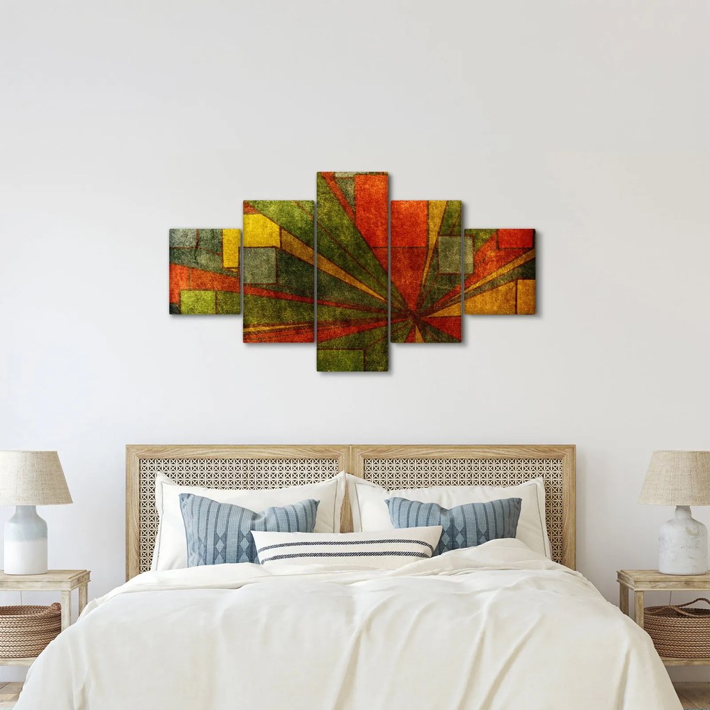 Obraz abstrakcji geometrycznej (125x70 cm)