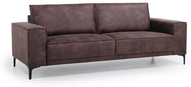 Brązowa sofa z imitacji skóry 224 cm Copenhagen – Scandic