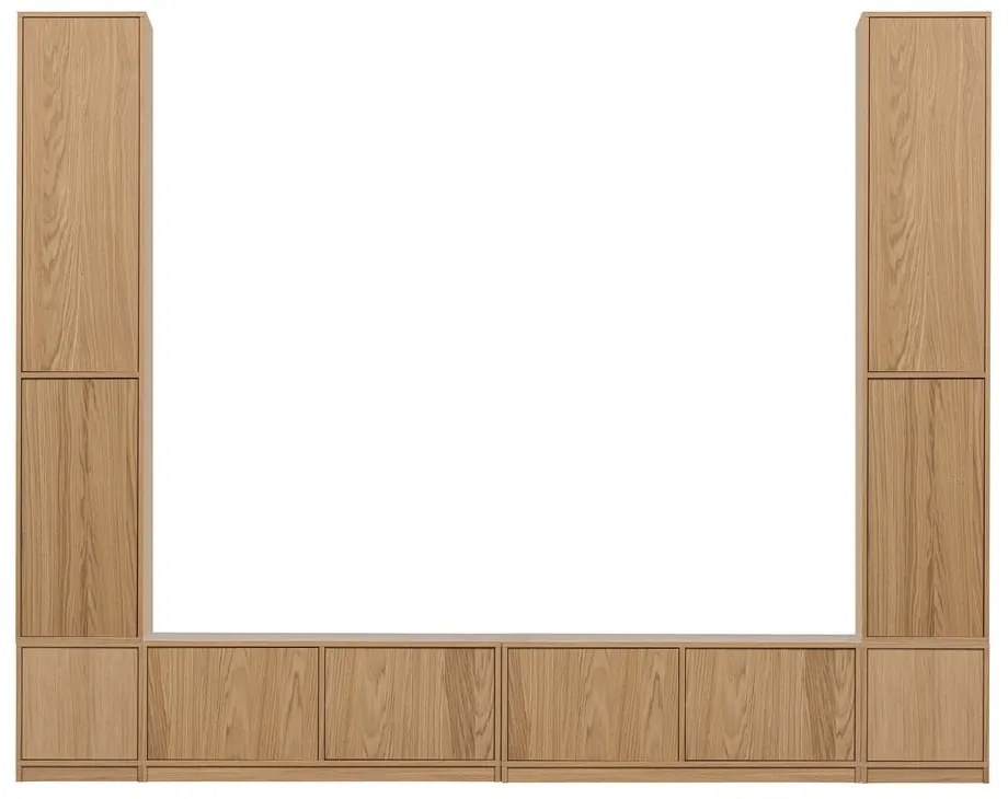 Zestaw pod TV w dekorze dębu 300x243 cm Modulair – vtwonen
