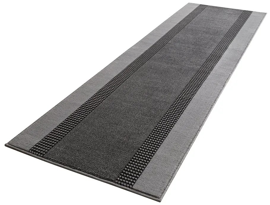 Dywan nowoczesny Basic szary chodnik 80 cm x 200 cm