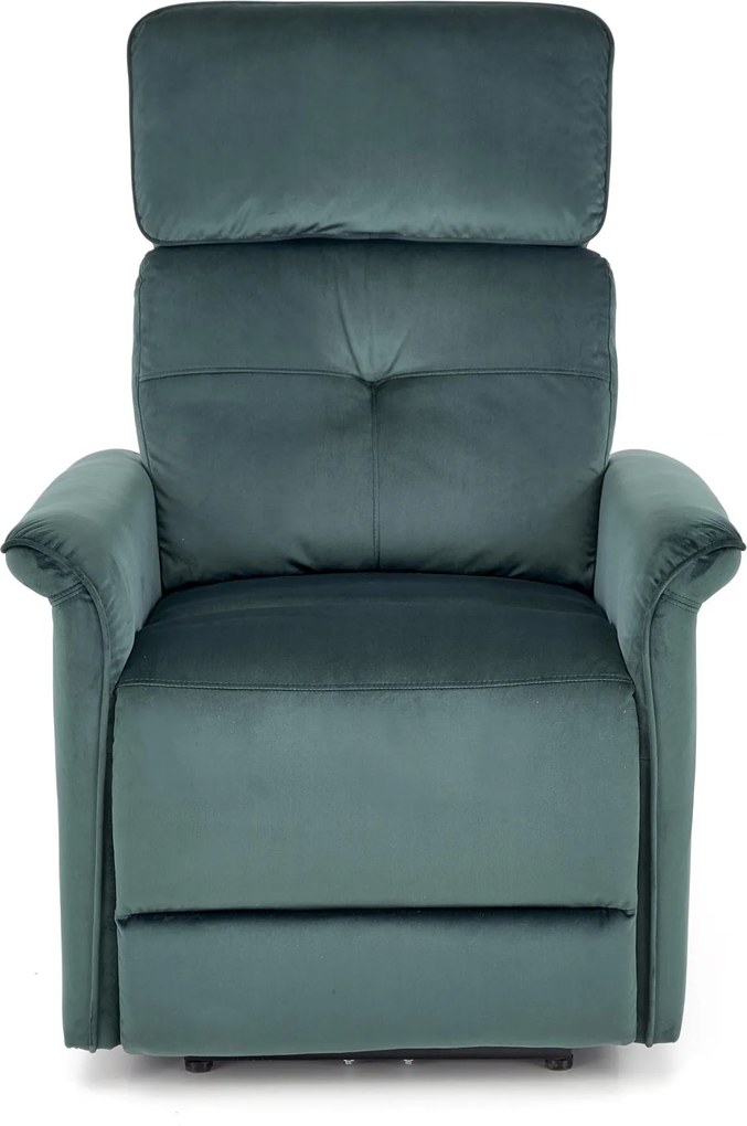 Aksamitny fotel Semir z funkcją elektrycznego rozkładania