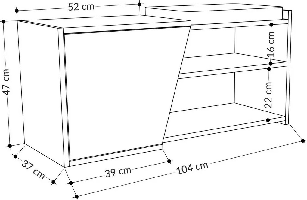 Szafka na buty Fiona Oak