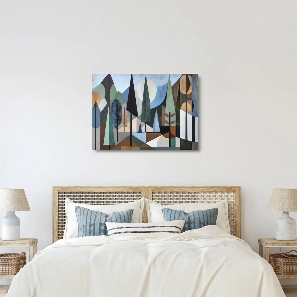 Obraz na szkle - Naturalna geometria abstrakcyjna II. (70x50 cm)