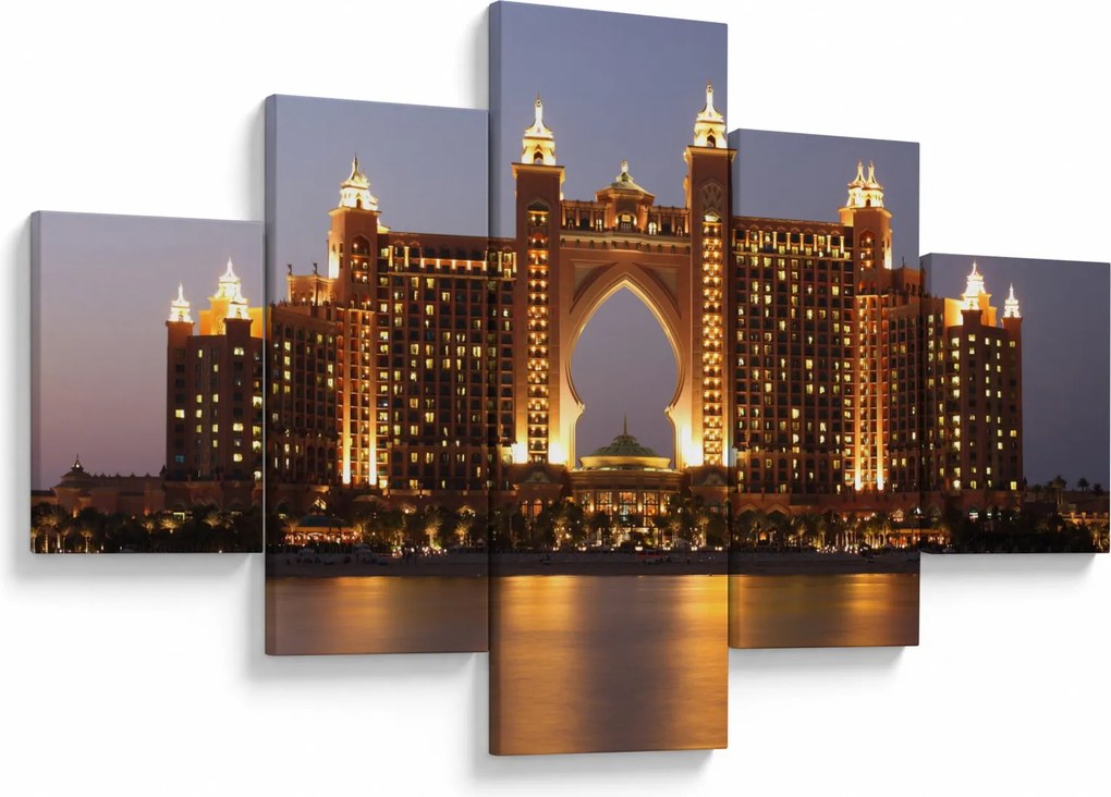 Obraz budowy w Dubaju (125x70 cm)