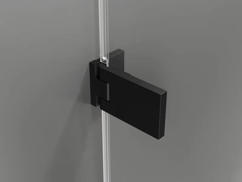 Mexen Lunar-F drzwi prysznicowe składane prawe 95 cm, transparent, czarne - 836-095-000-70-00-P