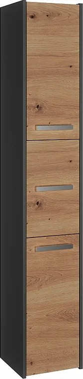 Szafka łazienkowa, Antracyt / Dąb Artisan, 170 x 30 x 30 cm