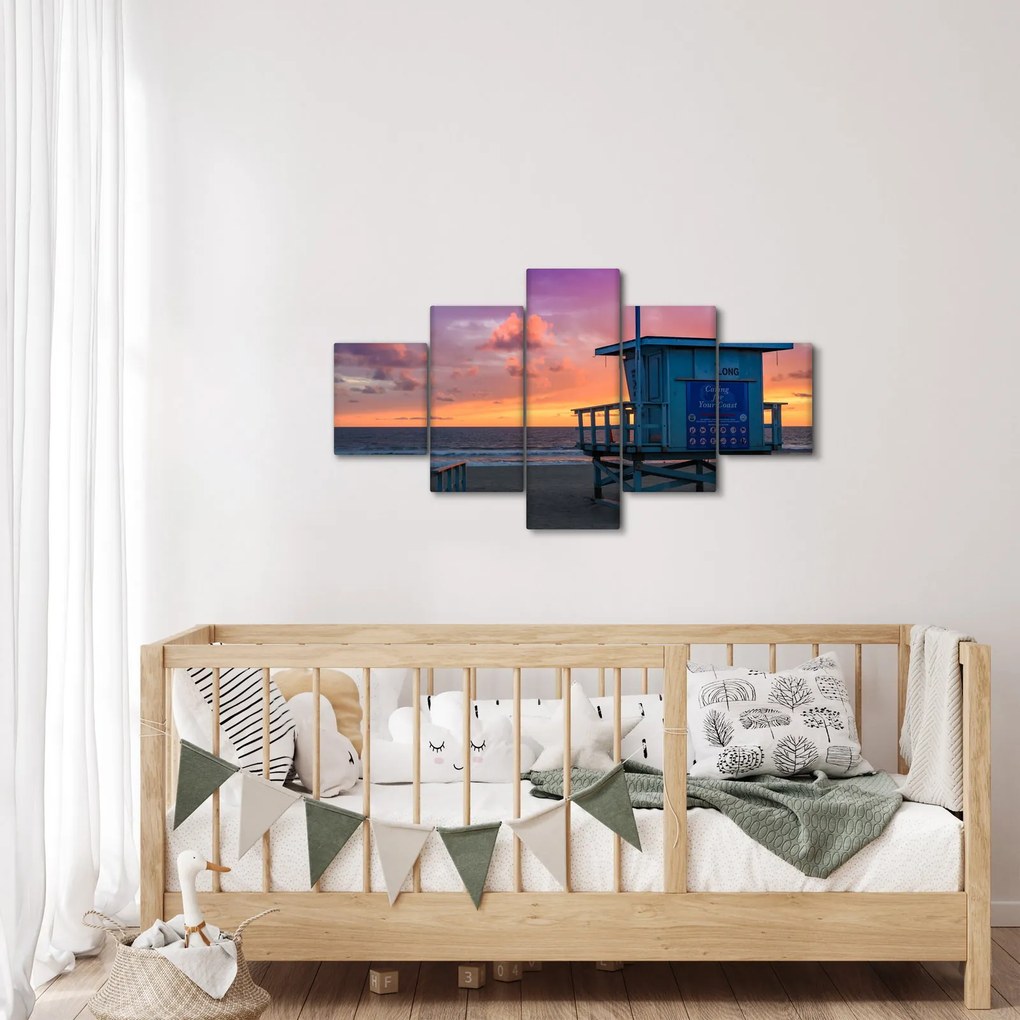 Obraz z plaży Santa Monica (125x70 cm)