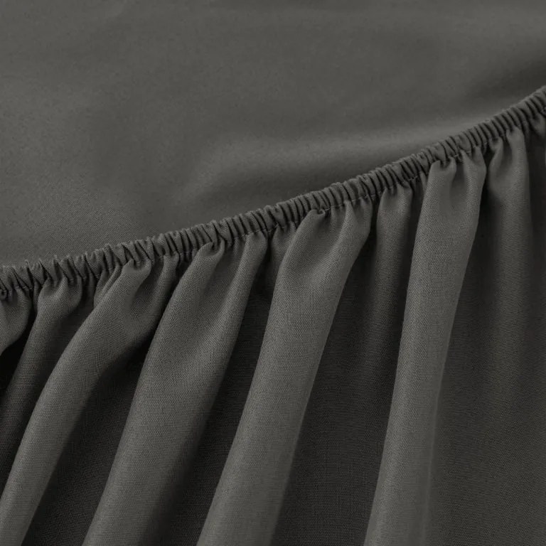 PrzytulneMieszkanie.pl Prześcieradło z mikrofibry MICROVELLE ciemnoszare 90x200 cm