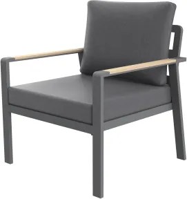 SIBIU DUO Aluminiowe fotele, 2 szt., grafitowe