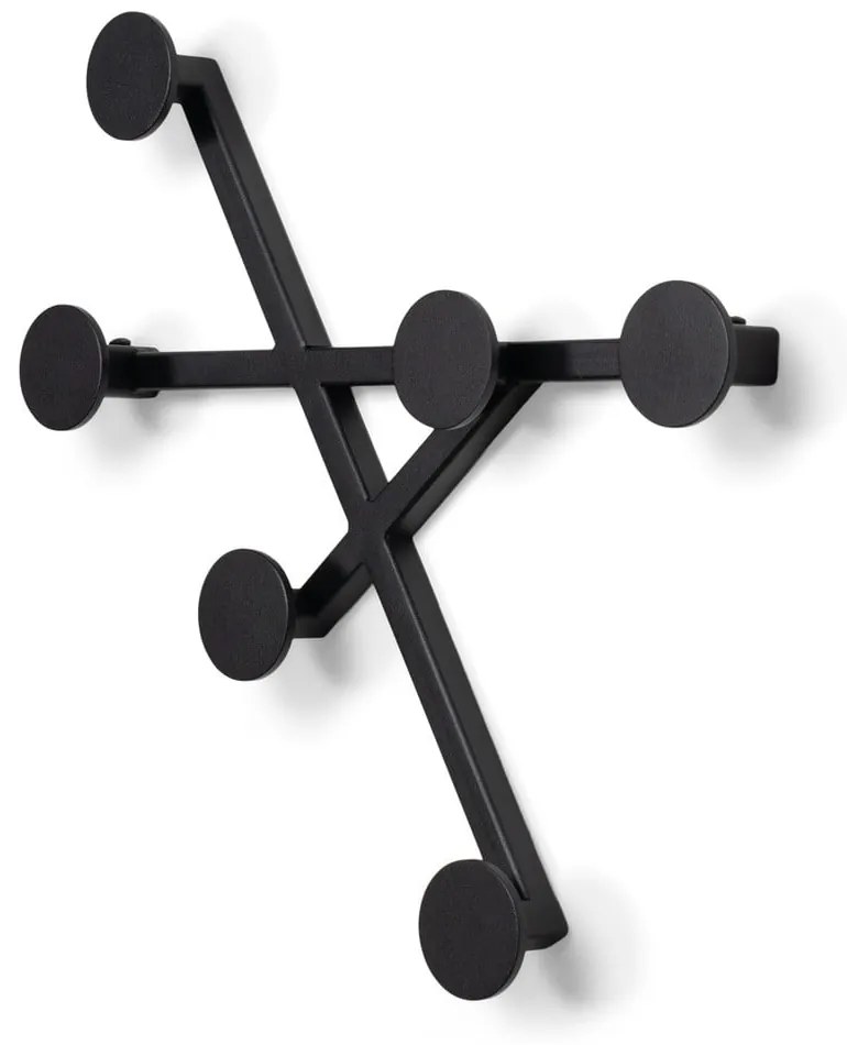 Czarny metalowy wieszak ścienny Bottoni – Spinder Design
