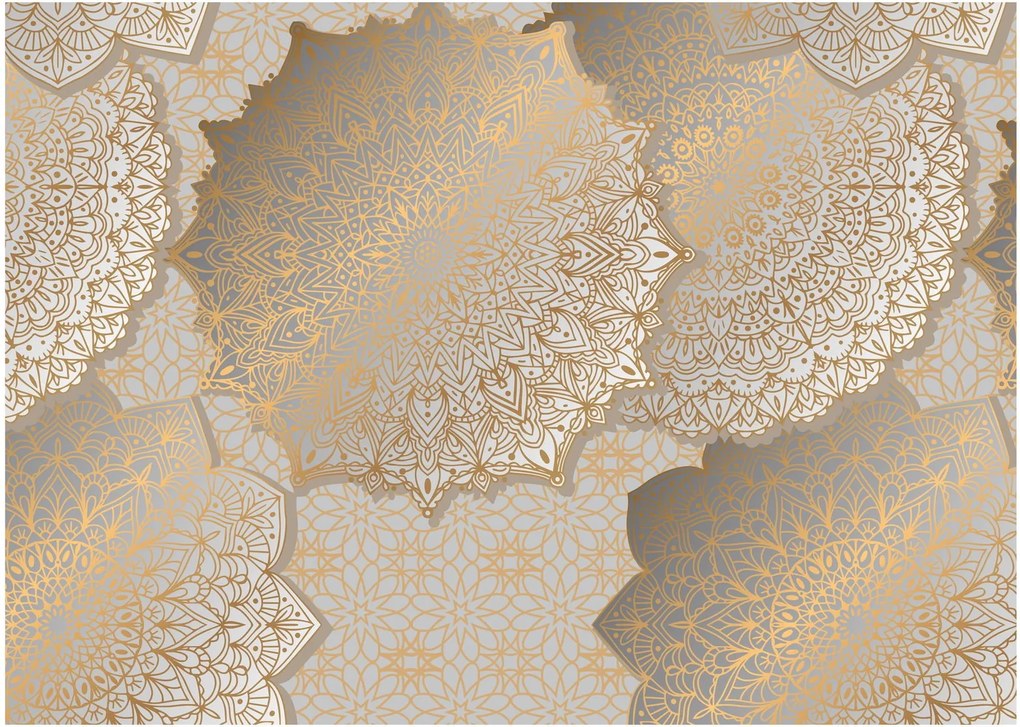 Obraz - Mandale w złotych odcieniach (70x50 cm)