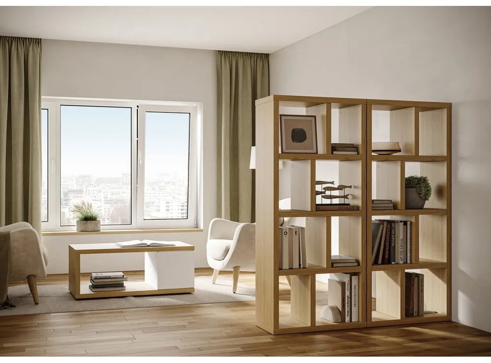 Regał w dekorze dębu 70x159 cm Berlin – TemaHome