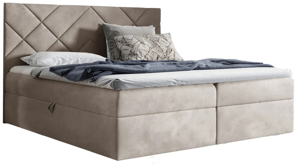 Beżowe łóżko kontynentalne 5 rozmiarów G9-N47