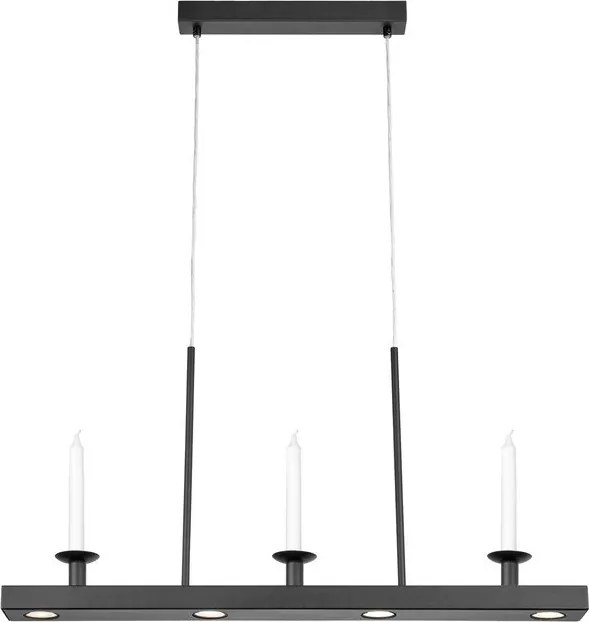 Czarna metalowa lampa wisząca LED ze ściemniaczem Dining – Markslöjd