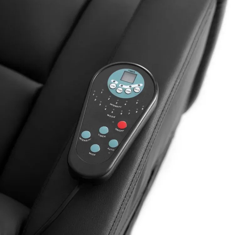 Czarny elegancki fotel masujący obrotowy S6-N66