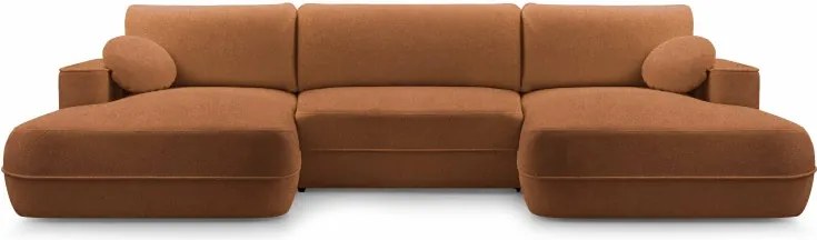 Narożnik FUEGO XL wolnostojący układ U z funkcją spania w tkaninie Bubble 10 DomoHome