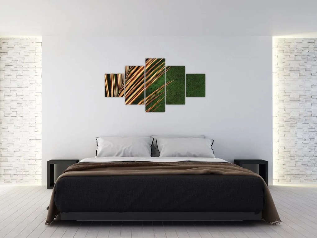 Obraz z liściem (125x70 cm)