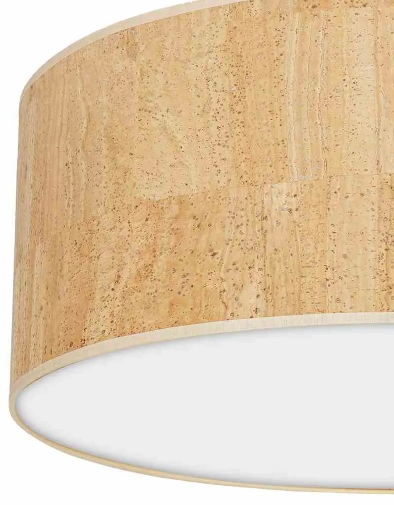 Lampa sufitowa korek, biała, okrągła CORK White/Cork 3xE27 Ø50cm