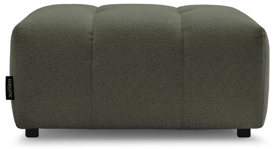 Podnóżek z tkaniny szenilowej w kolorze khaki Roxelane – Bobochic Paris