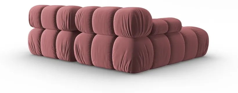 Różowa aksamitna sofa 191 cm Bellis – Micadoni Home