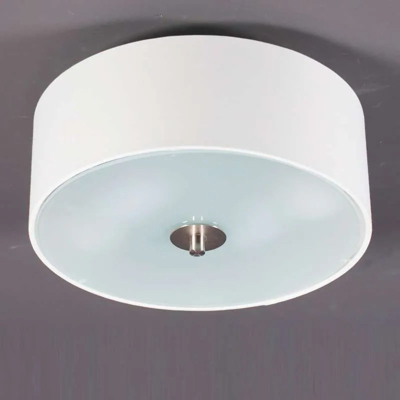 Rustykalna lampa sufitowa biała 30 cm - Drum Nowoczesny Oswietlenie wewnetrzne