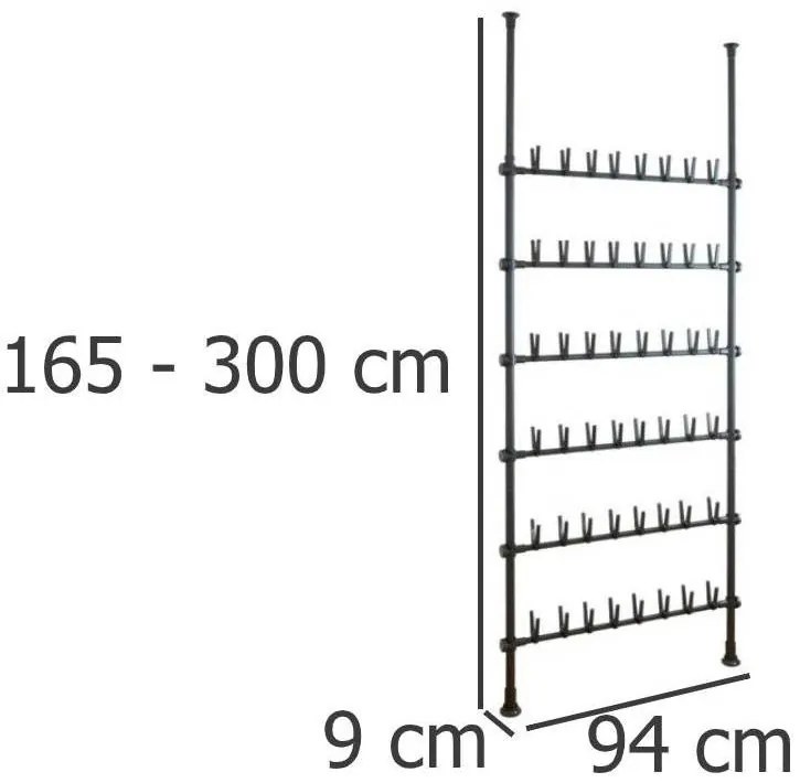 Stojak na buty teleskopowy HERKULES, wysokość 165 - 300 cm, WENKO