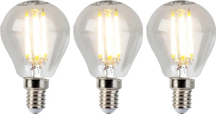 Zestaw 3 żarówek LED E14 z możliwością ściemniania, żarówka kuliste P45 5W 470lm 2700K