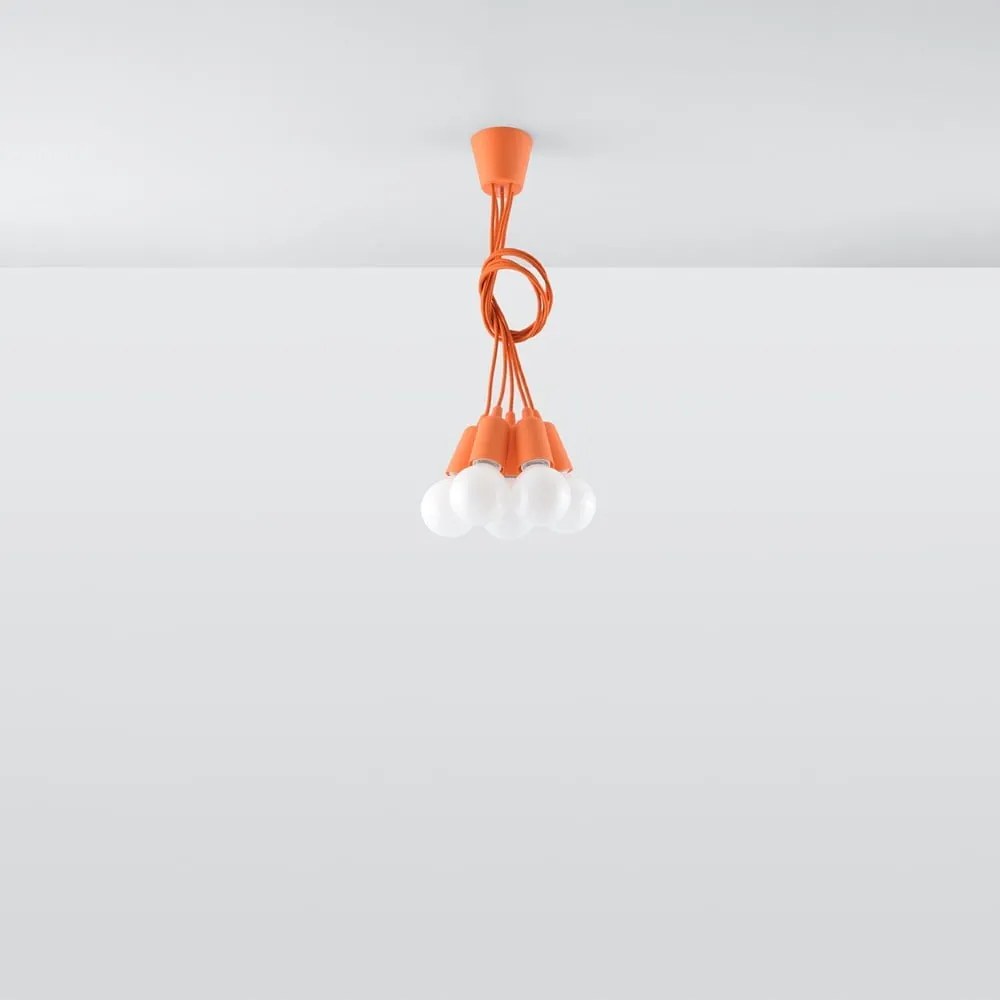 Pomarańczowa lampa wisząca ø 25 cm Rene – Nice Lamps