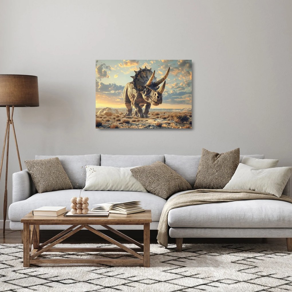 Obraz na szkle - Triceratops (70x50 cm)