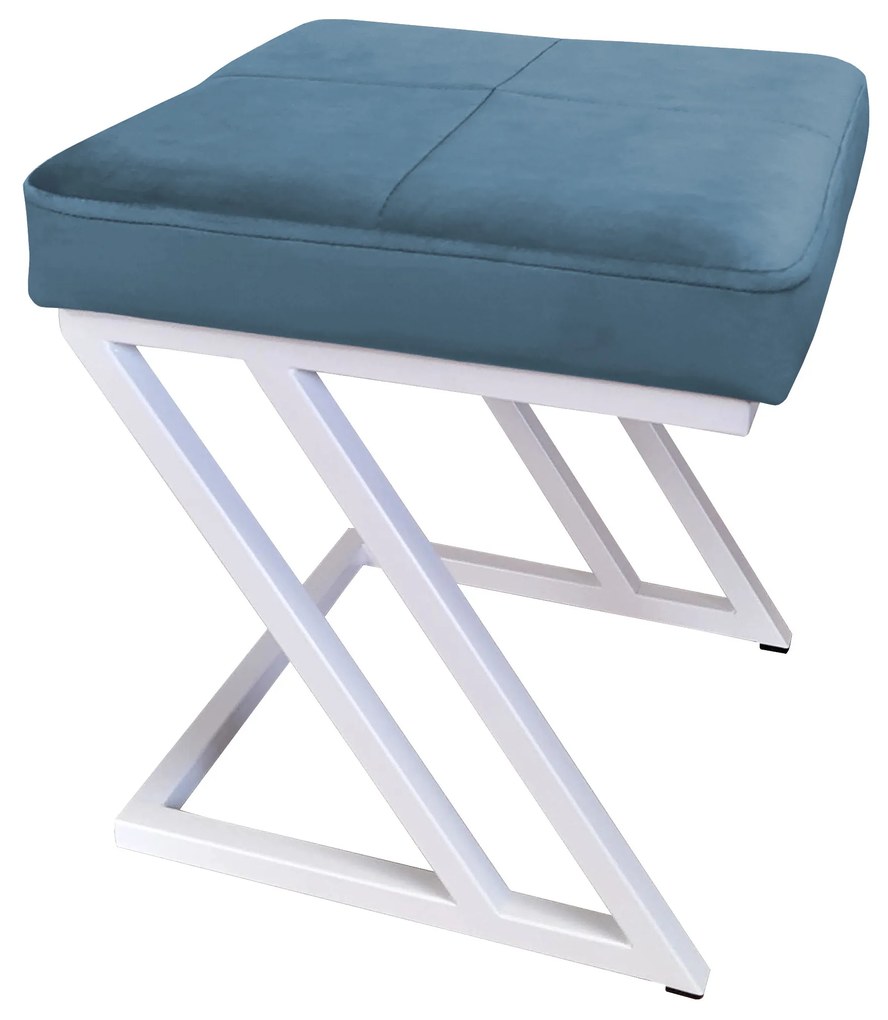 Pufa ZETA LOFT taboret podnóżek podstawa biała MG33