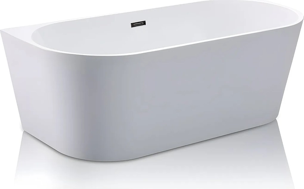 Wanna wolnostojąca przyścienna– DIVINA – 200 l – 150 × 75 × 58 cm – kolor biały