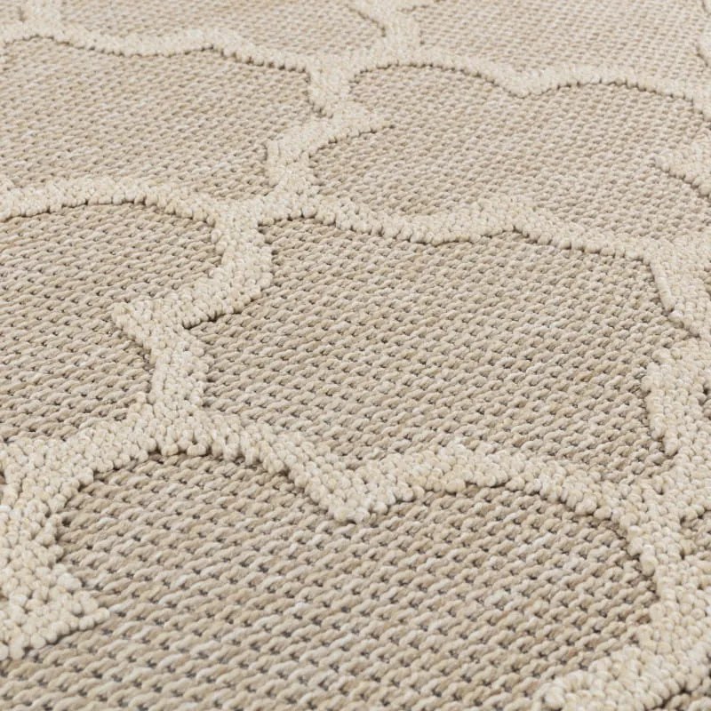 Dywan zewnętrzny sznurkowy Patara Koniczyna beżowy 240 cm x 340 cm