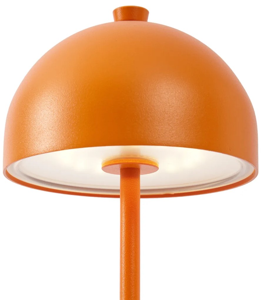 Zewnetrzna Lampa stołowa pomarańczowa z LED IP54 ładowalna ze stacją ładującą - Squirrel Nowoczesny Oswietlenie zewnetrzne