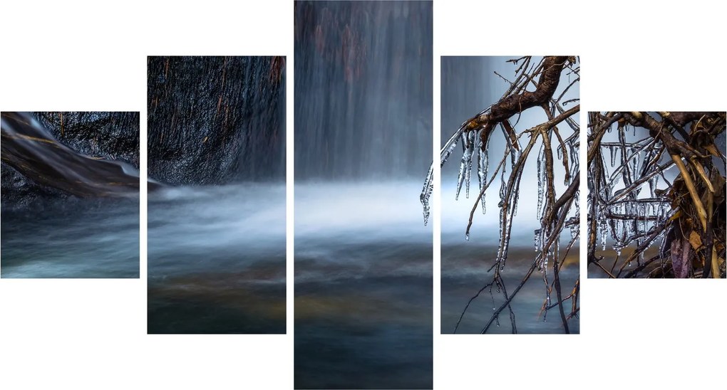 Obraz zimowej laguny (125x70 cm)