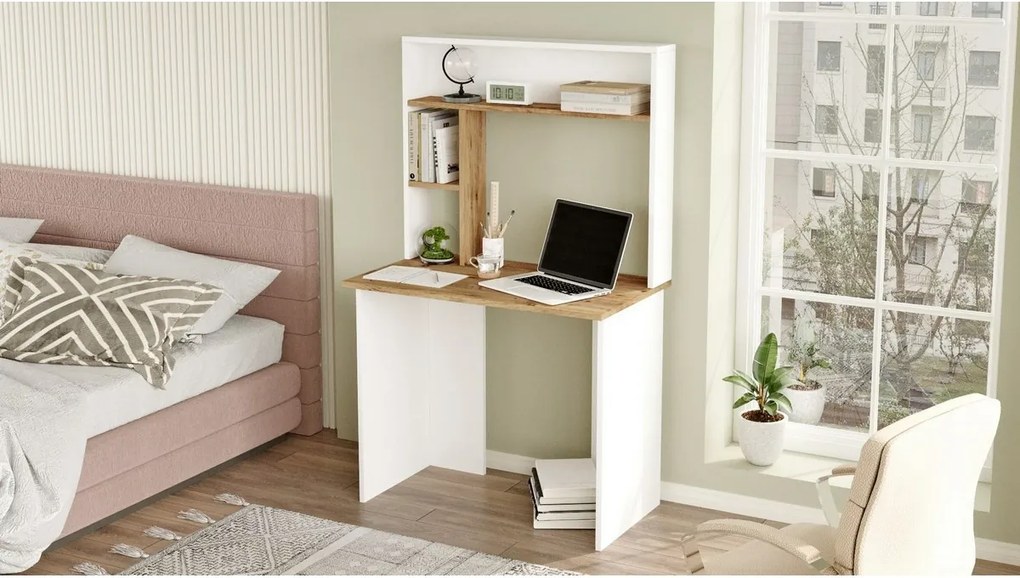 Biurko Brino Atlantic Pine and White