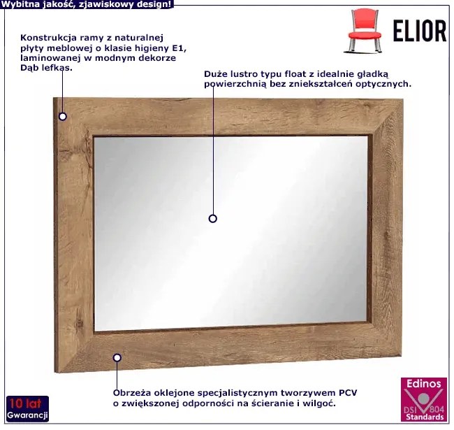 Lustro Na Ścianę 70X100 Dąb Lefkas N3-N96