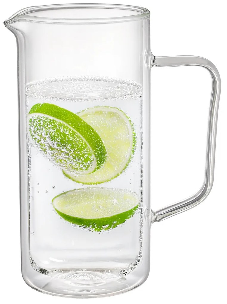 4Home Szklany dzbanek termiczny Double Hot&Cool, 1 l