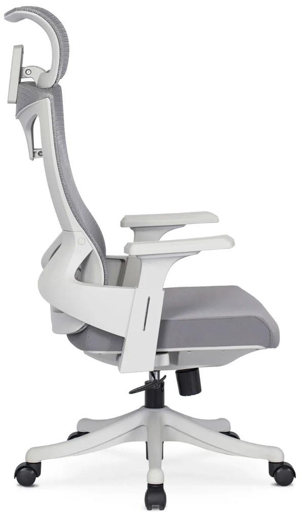 Fotel Biurowy Ergonomiczny Obrotowy CARET 2 Wentylowany Szary Nowoczesny