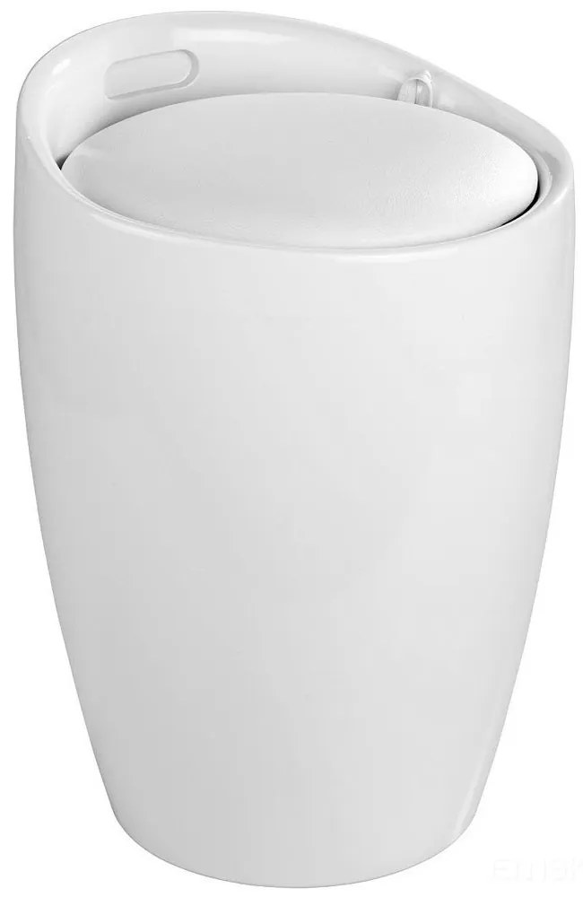 Pufa CANDY WHITE - kosz na pranie, 2 w 1 , WENKO