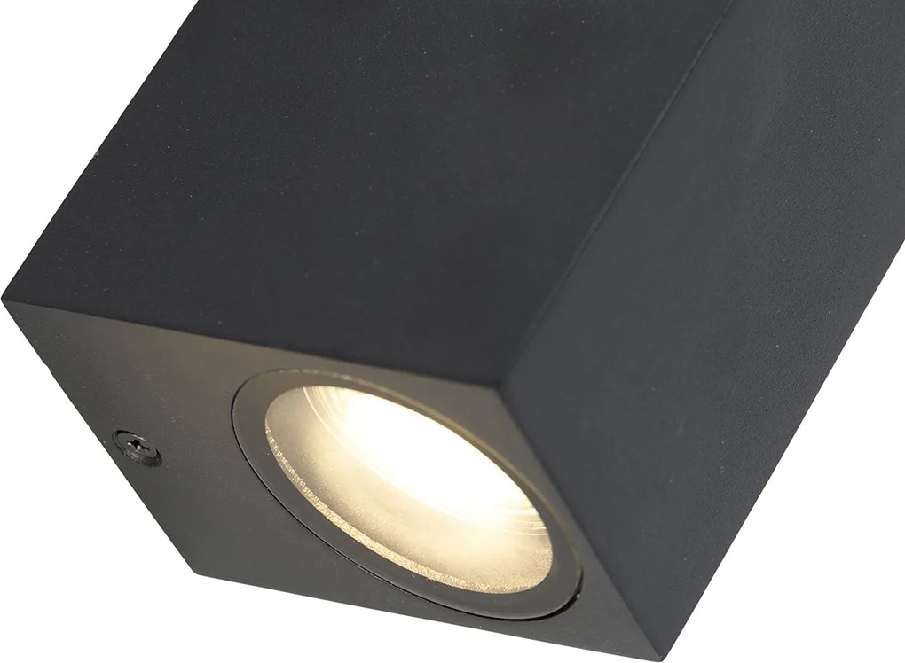 Inteligentny nowoczesny kinkiet czarny IP44 z 2 Wifi GU10 - Baleno